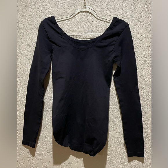 NWT Spanx The Base Long Sleeve Bodysuit in Black Size M - Picture 4 of 7